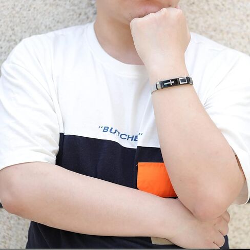 2025 ULtimate Mens bracelet,Black bracelets for men,Stylish Adjustable Cross Stainless Steel Mesh Chain Wrist Band men's jewelry braclets for man,male coworkers string ideas cool braclets hip hop in Saudi Arabia