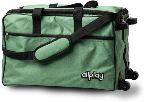Allplay Rolling Board Game Bag - Fits 7 Standard Boxes - Suitcase/Backpack/Shoulder Strap/Carry Handle - Padded For Protection - Duffle Bag For Travel Or Game Night - Pocket For DND Accessories in Kuwait