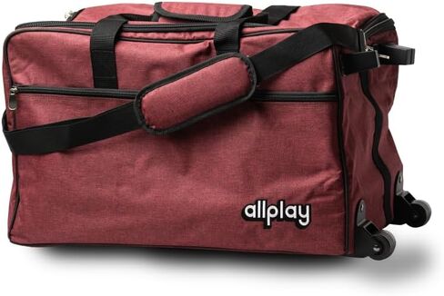 Allplay Rolling Board Game Bag - Fits 7 Standard Boxes - Suitcase/Backpack/Shoulder Strap/Carry Handle - Padded For Protection - Duffle Bag For Travel Or Game Night - Pocket For DND Accessories in Kuwait