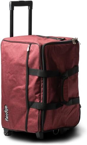 Allplay Rolling Board Game Bag - Fits 7 Standard Boxes - Suitcase/Backpack/Shoulder Strap/Carry Handle - Padded For Protection - Duffle Bag For Travel Or Game Night - Pocket For DND Accessories in Kuwait