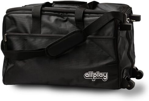 Allplay Rolling Board Game Bag - Fits 7 Standard Boxes - Suitcase/Backpack/Shoulder Strap/Carry Handle - Padded For Protection - Duffle Bag For Travel Or Game Night - Pocket For DND Accessories in Kuwait