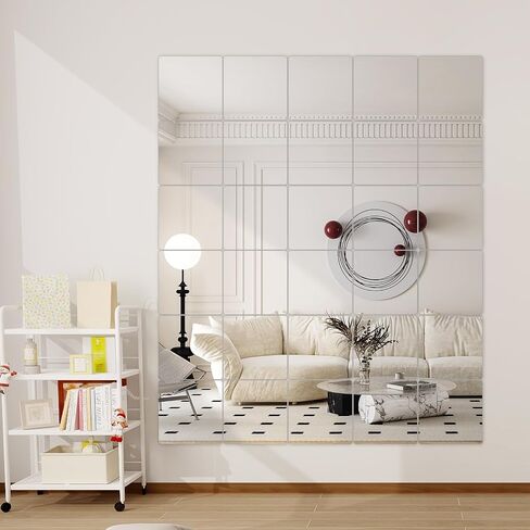 LXCREAT Hexagon Self Adhesive Stick on Mirror for Wall, Small Unbreakable Acrylic Mirrors Tiles 11.8x11.8 Inch 4PCS, Flexible Full Length Peel and Stick Mirror for Bathroom Gym Home Door Decor in Saudi Arabia