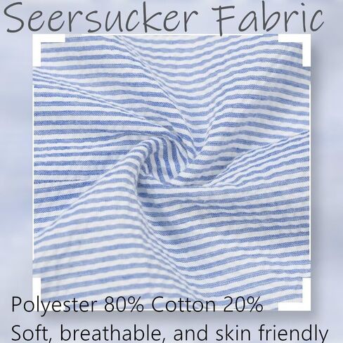 Seersucker Suit Mens Regular Fit Jacket Shorts Casual 2 Piece Pinstripe Suit Holiday Outfits for Summer Wedding in Saudi Arabia