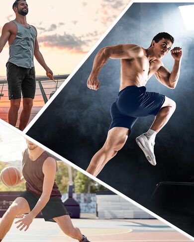 NY Threads 3 Pack Men's Athletic Shorts Quick Dry Lightweight Workout Running Gym Shorts with Pockets in Saudi Arabia