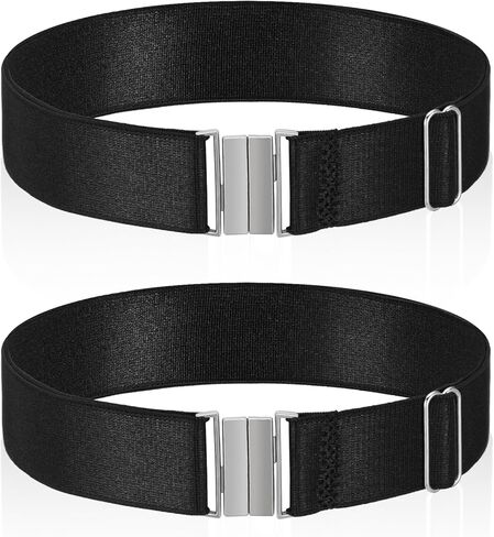 2PCS Women’s Garter Belts Plus Size, Adjustable High Elastic Black Garter Belts with Buckle, Leg Harness Thigh Bands Fastening Leg Garters for Thick Thighs in Saudi Arabia