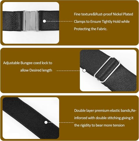 2PCS Women’s Garter Belts Plus Size, Adjustable High Elastic Black Garter Belts with Buckle, Leg Harness Thigh Bands Fastening Leg Garters for Thick Thighs in Saudi Arabia