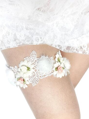 Royal Bride Garter Set with Bowknots Plus Prom Leg Garter with Rhinestone in Saudi Arabia