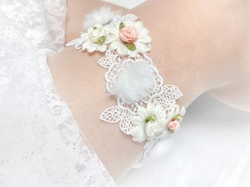 Royal Bride Garter Set with Bowknots Plus Prom Leg Garter with Rhinestone in Saudi Arabia