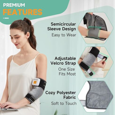 Hip Heating Pad for Hip Pain Relief, Electric Hip Brace for Sciatica Pain Relief, Super Soft Heating Pad for Hip with 10-90min Auto-Off Timer, 86-158℉ Heat Level in Saudi Arabia