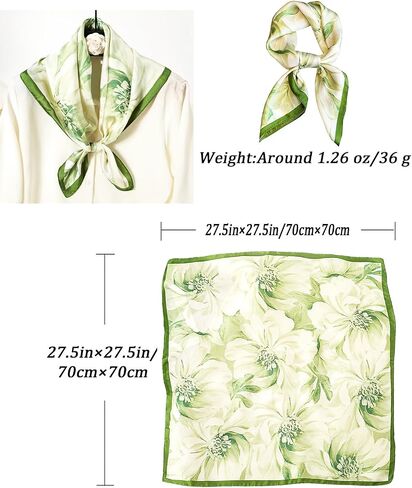 Neck Scarf For Womens Silky Head Scarves Hair Bandanas Square Scarf Fashion Accessories lightweight in Saudi Arabia
