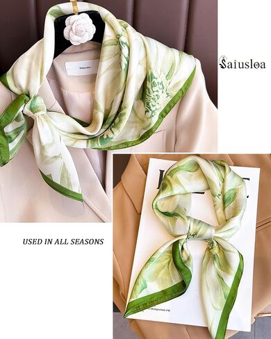 Neck Scarf For Womens Silky Head Scarves Hair Bandanas Square Scarf Fashion Accessories lightweight in Saudi Arabia