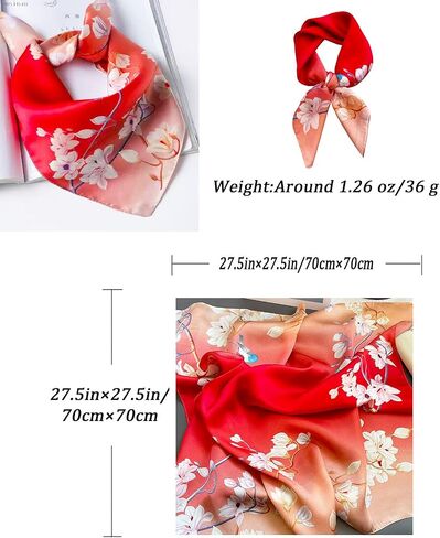 Neck Scarf For Womens Silky Head Scarves Hair Bandanas Square Scarf Fashion Accessories lightweight in Saudi Arabia