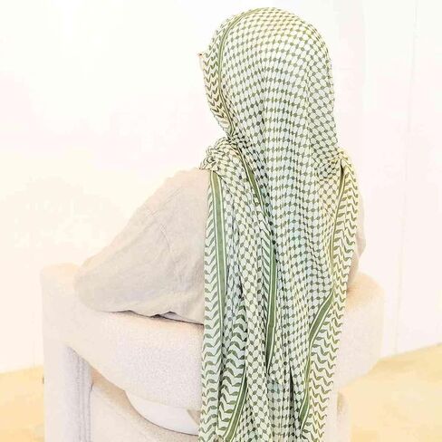 Palestinian Keffiyeh Shemagh Hijab Scarf, Muslim Women Kuffiyeh Arab Headwear in Saudi Arabia