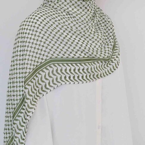 Palestinian Keffiyeh Shemagh Hijab Scarf, Muslim Women Kuffiyeh Arab Headwear in Saudi Arabia