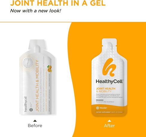 Healthycell Joint Health & Mobility Daily Liquid Supplement - Joint Support Supplement, Inflammation Response, Cartilage & Flexibility with Curcumin, Glucosamine & Chondroitin - 14 Gel Packs in Kuwait