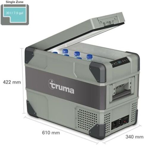 Truma C60 Portable Refrigerator/Freezer (16 Gal/64 QT): Single Zone, 12/24V DC & 110V AC Power | Multi-Use for Car, Truck, RV, Events, Travel | Digital Display, App Control | Temp Range: -8°F to 50°F in Kuwait