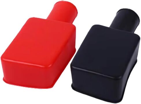 Battery Terminal Cover Flexible positive and negative battery terminal protectors Car Insulating Battery Cover Red and Black Top Post Cap for Car Motorcycle Truck 2pcs in Saudi Arabia