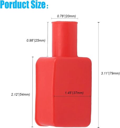 Battery Terminal Cover Flexible positive and negative battery terminal protectors Car Insulating Battery Cover Red and Black Top Post Cap for Car Motorcycle Truck 2pcs in Saudi Arabia