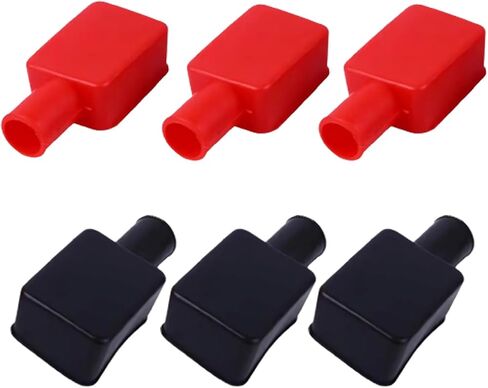Battery Terminal Cover Flexible positive and negative battery terminal protectors Car Insulating Battery Cover Red and Black Top Post Cap for Car Motorcycle Truck 2pcs in Saudi Arabia