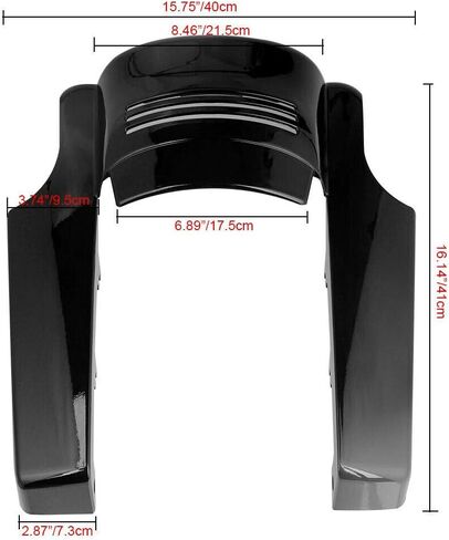 أسود غير لامع 5 بوصة حاجز خلفي للدراجة النارية تمديد حشو ممتد لـ Harley Touring Street Gilde Road Gilde 2014-2023 in Kuwait