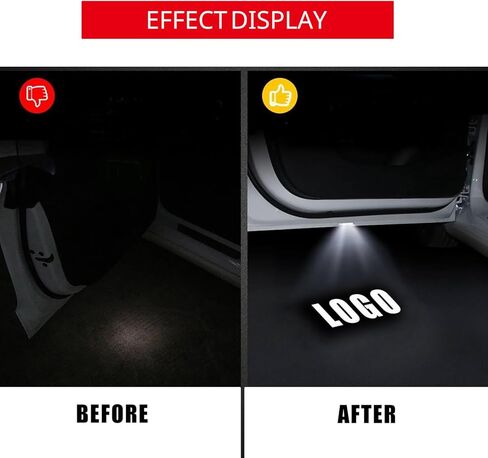 عرض شعار Lights Lights متوافق مع SRX CT6 CT5 XTS ATS-L XT4 XT5 XT6 ، لا توجد مصابيح ترحيب للسيارة Fade HD ، ضوء بركة مزدوج للترحيب الملحقات للسيارة الخفيفة (4PACK) in Kuwait