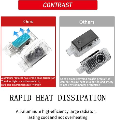 عرض شعار Lights Lights متوافق مع SRX CT6 CT5 XTS ATS-L XT4 XT5 XT6 ، لا توجد مصابيح ترحيب للسيارة Fade HD ، ضوء بركة مزدوج للترحيب الملحقات للسيارة الخفيفة (4PACK) in Kuwait
