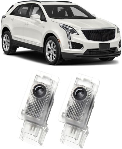 عرض شعار Lights Lights متوافق مع SRX CT6 CT5 XTS ATS-L XT4 XT5 XT6 ، لا توجد مصابيح ترحيب للسيارة Fade HD ، ضوء بركة مزدوج للترحيب الملحقات للسيارة الخفيفة (4PACK) in Kuwait