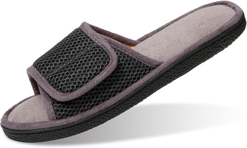 Magtoe Men's Adjustable Indoor Slippers Open Toe Arch Support Memory Foam Home Slippers in Saudi Arabia