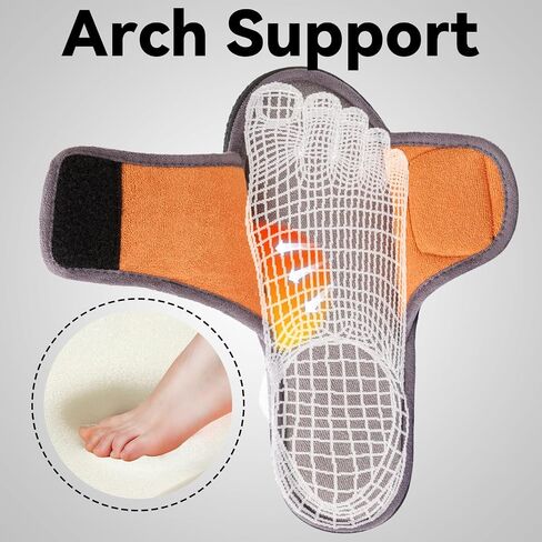 Magtoe Men's Adjustable Indoor Slippers Open Toe Arch Support Memory Foam Home Slippers in Saudi Arabia