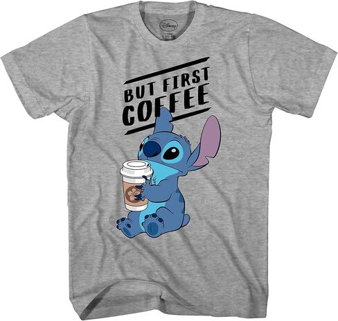 Disney Lilo and Stitch Coffee First Adult T-Shirt in Kuwait