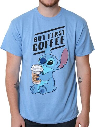Disney Lilo and Stitch Coffee First Adult T-Shirt in Kuwait