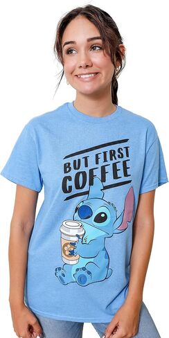 Disney Lilo and Stitch Coffee First Adult T-Shirt in Kuwait