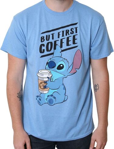 Disney Lilo and Stitch Coffee First Adult T-Shirt in Kuwait