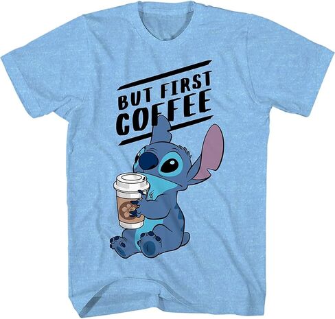 Disney Lilo and Stitch Coffee First Adult T-Shirt in Kuwait