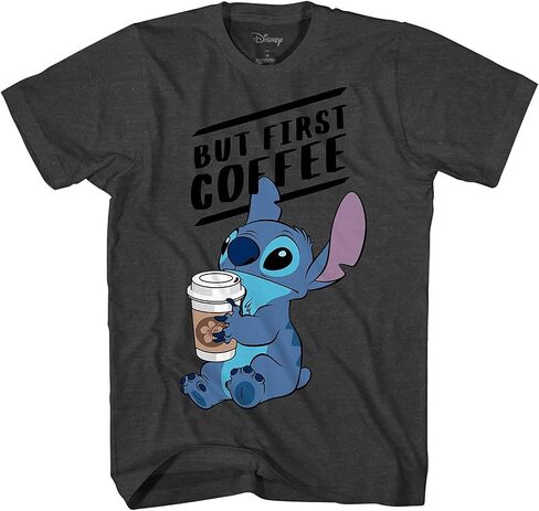 Disney Lilo and Stitch Coffee First Adult T-Shirt in Kuwait