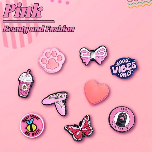 51pcs Colorful Shoe Charms for Women Men Girls Boys, Shoe Decorations Charms Pack for Sandals and Shoes, Party Favors Birthday Gifts in Saudi Arabia