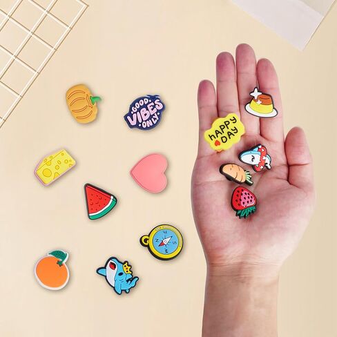 51pcs Colorful Shoe Charms for Women Men Girls Boys, Shoe Decorations Charms Pack for Sandals and Shoes, Party Favors Birthday Gifts in Saudi Arabia