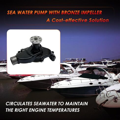 Circulating Water Pump with Gaskets | Replacement for Mercruiser, 1968-1998 OMC, Stern Drive, Chrysler and Indmar, Inboard Engines | Replaces# 8M0113734, 8503991, 18-3599-2, 17437 in Saudi Arabia