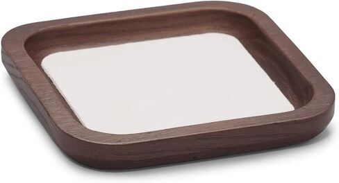 Wood Jewelry Dish Tray Jewelry Display Holder Showcase Organizer (with Creamy-White Pad), Serving Tray for Jewellery and Elegant Presentation of Your Finest Pieces in Saudi Arabia