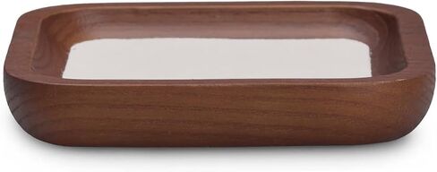 Wood Jewelry Dish Tray Jewelry Display Holder Showcase Organizer (with Creamy-White Pad), Serving Tray for Jewellery and Elegant Presentation of Your Finest Pieces in Saudi Arabia