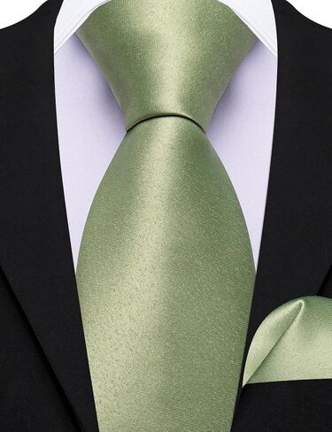 Barry.Wang Solid Color Pre-tied Ties for Men Zipper Necktie and Pocket Square Tie Clip Set Adjustable Neck Tie Wedding in Kuwait