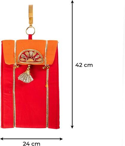 Handmade Purse WalletHand Stitched Traditional Ethnic Golden Work Special Occasion and Gifting (Yellow - 7.5"x5") in Saudi Arabia