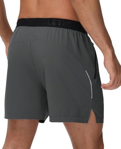GymBrave Men's 5 inch Athletic Running Shorts with Zipper Pockets Lightweight Quick Dry Workout Gym Shorts for Men in Saudi Arabia