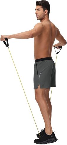 GymBrave Men's 5 inch Athletic Running Shorts with Zipper Pockets Lightweight Quick Dry Workout Gym Shorts for Men in Saudi Arabia