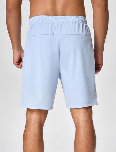 SILKWORLD Men's Quick Dry Athletic Running Shorts with Zipper Pockets 7" Stretch Gym Workout Training Shorts in Saudi Arabia