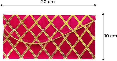 Handmade Purse WalletHand Stitched Traditional Ethnic Golden Work Special Occasion and Gifting (Yellow - 7.5"x5") in Saudi Arabia