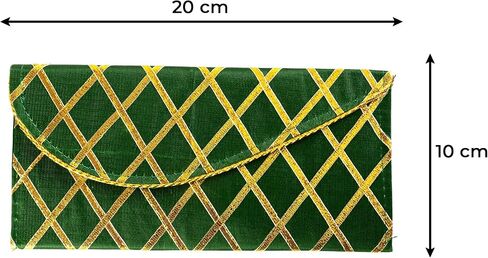 Handmade Purse WalletHand Stitched Traditional Ethnic Golden Work Special Occasion and Gifting (Yellow - 7.5"x5") in Saudi Arabia