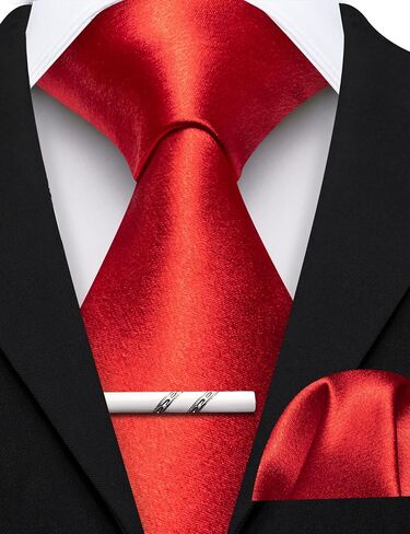 Barry.Wang Solid Color Pre-tied Ties for Men Zipper Necktie and Pocket Square Tie Clip Set Adjustable Neck Tie Wedding in Kuwait