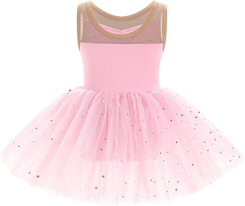 ODASDO Ballerina Costume for Girls Toddler Kids Ballet Dance Leotard Princess Glitter Tutu Dress Dancewear in Kuwait