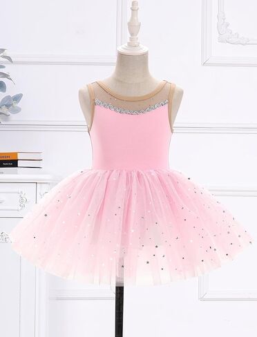 ODASDO Ballerina Costume for Girls Toddler Kids Ballet Dance Leotard Princess Glitter Tutu Dress Dancewear in Kuwait